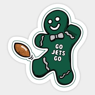 New York Jets Gingerbread Man Sticker